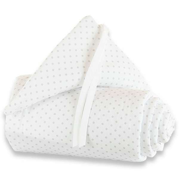 babybay Nestchen Piqué für Maxi, Boxspring und Comfort, weiß Punkte perlgrau