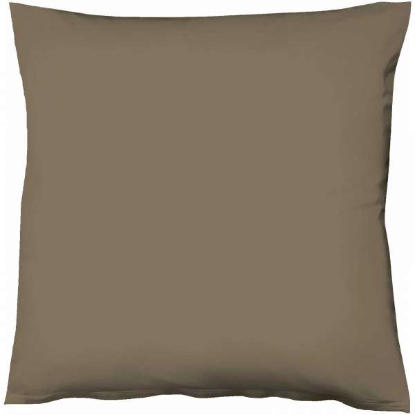 Fleuresse Mako-Satin-Kissenbezug uni colours, 8031 Farbe espresso Größe 35x40 cm