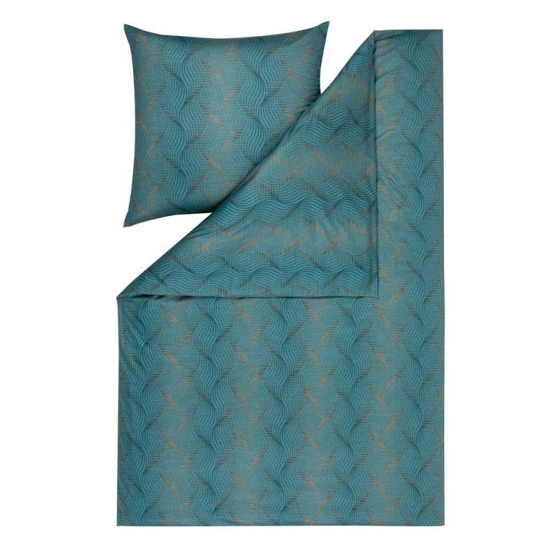 Estella Mako-Interlock-Jersey Ruben, Größe 155x220 cm+80x80 cm, petrol