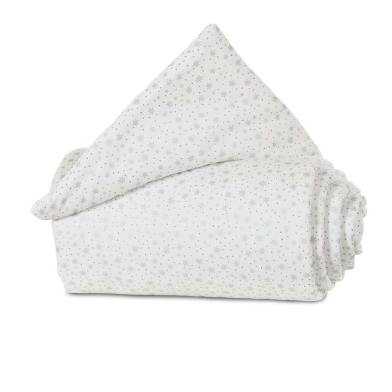 babybay Nestchen Organic Cotton passend für Modell Maxi, Boxspring und Comfort, weiß Glitzersterne m