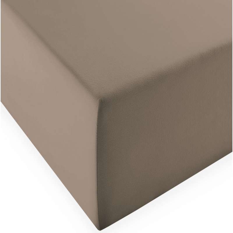 Fleuresse Boxspring- und Wasserbetten Jersey-Spannlaken comfort XL Farbe 9042 taupe