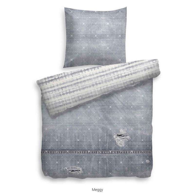 Heckett Lane Pure Cotton Bettwäsche Meggy 155x220 cm blau