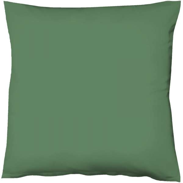Fleuresse Mako-Satin-Kissenbezug uni colours Farbe jagdgrün 7060 Größe 40x40