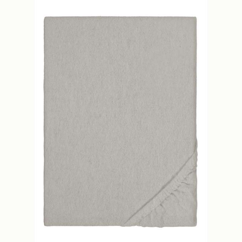 biberna Melange-Flanell Spannbettlaken Größe 180-200/220 cm, sturmgrau