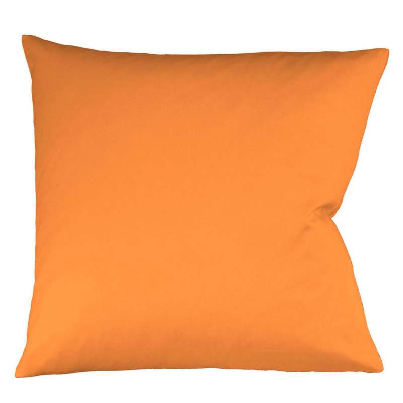Fleuresse Mako-Satin-Kissenbezug uni colours 2044 orange Größe 50x50 cm