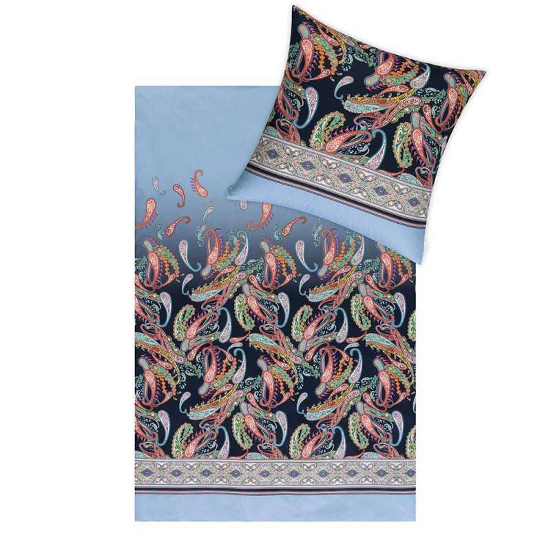 Estella Atelier Mako-Interlock-Jersey Siena, 155x220 cm+80x80 cm, indigo