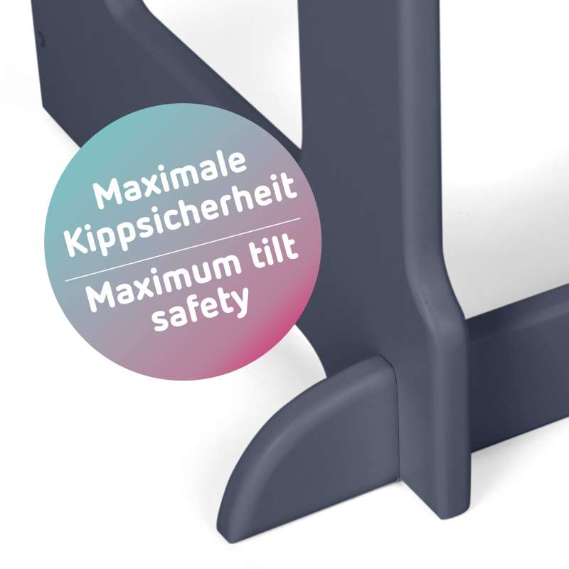 babybay Lernturm Littlefoot, schiefergrau lackiert