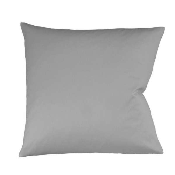 Fleuresse Mako-Satin-Kissenbezug uni colours 9021 grau Größe 40x80 cm
