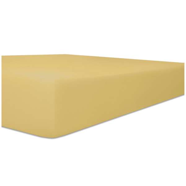 Kneer Fein-Jersey Spannbetttuch für Matratzen bis 22 cm Höhe Qualität 50 Farbe curry