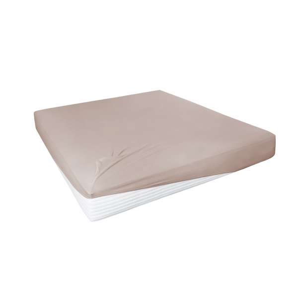 Hahn Haustextilien Elasthan-Feinjersey-Spannlaken Royal 90-120x200-220 cm kiesel