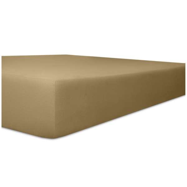 Kneer Fein-Jersey Spannbetttuch für Matratzen bis 22 cm Höhe Qualität 50 Farbe toffee