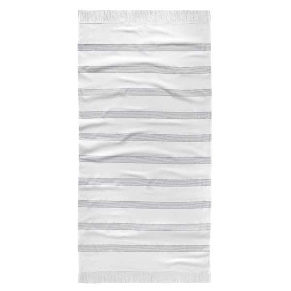Tom Tailor Strandtuch Saunatuch Hamam silber, Größe 90x180 cm