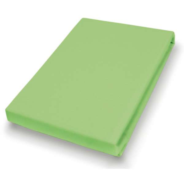 Hahn Haustextilien Jersey-Spannlaken Basic Größe 140-160x200 cm Farbe kiwi