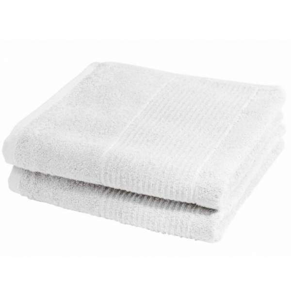 Fleuresse Frottier Handtuch 2-er Set Größe 50x100 cm, Farbe 10 weiß