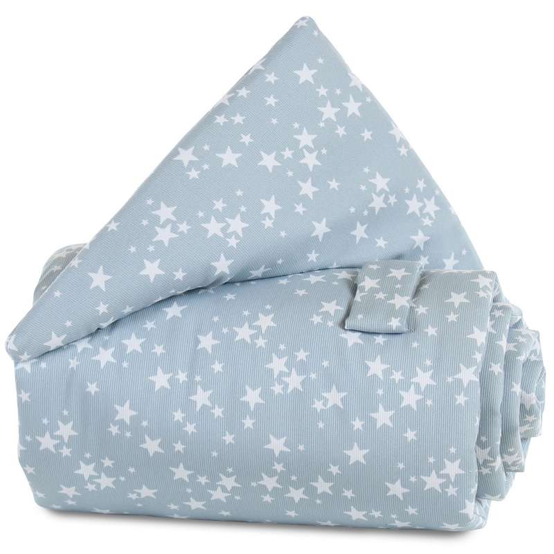 babybay Gitterschutz für Verschlussgitter alle Modelle, azurblau Sterne weiß