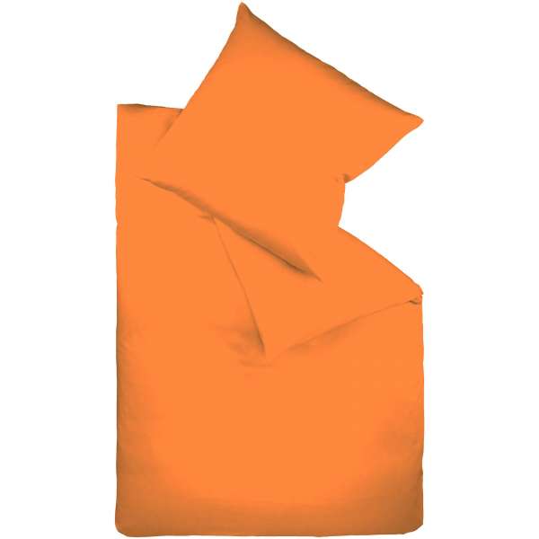 Fleuresse Mako-Satin-Bettwäsche colours Farbe orange 2044