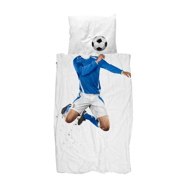 Snurk Bettwäsche Soccer Größe 135x200/80x80 cm blue