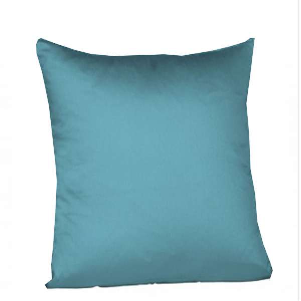 Fleuresse Mako-Satin-Kissenbezug uni colours 6066 petrol Größe 40x40 cm