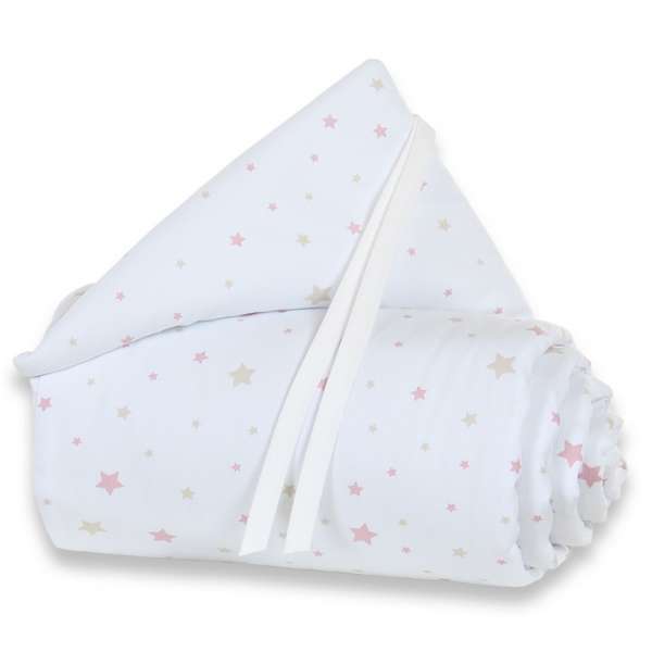 babybay Nestchen Piqué für Maxi, Boxspring und Comfort, weiß Sternemix sand/beere