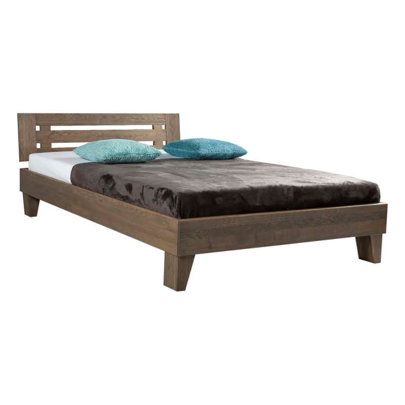 Bed Box Massivholz Bettrahmen Premium Mailand Buche mit Kopfteil