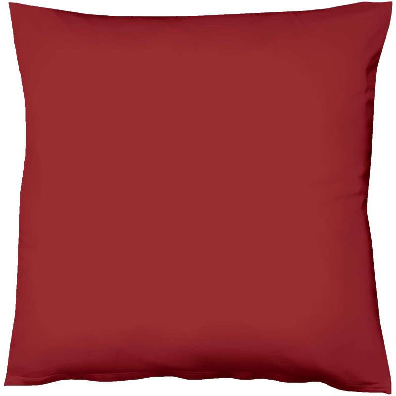 Fleuresse Mako-Satin-Kissenbezug uni colours, Farbe bordeaux 4580