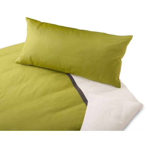 Cotonea Kinder-Edelbiber-Wende-Bettwäsche kbA mit Zierband Größe 100x135+40x60 cm Kissenbezug