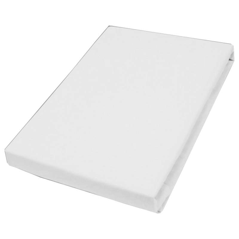 Hahn Haustextilien Jersey-Spannlaken Basic Größe 90-100x200 cm Farbe weiß