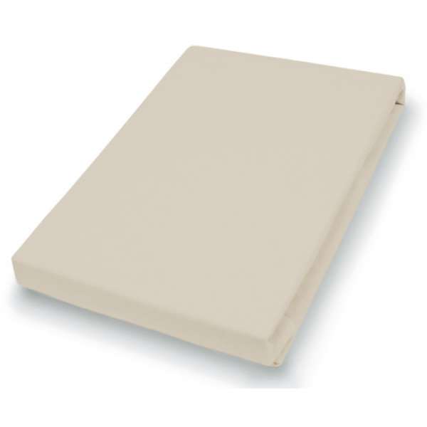 Hahn Haustextilien Jersey-Spannlaken Basic Größe 140-160x200 cm Farbe Düne