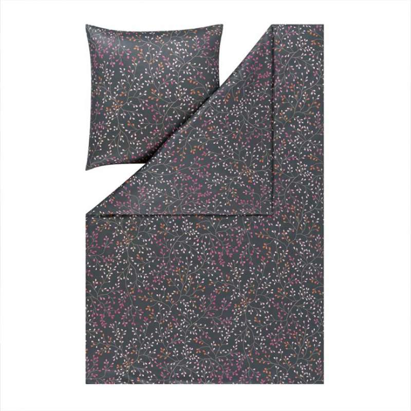 Estella Atelier Mako-Interlock-Jersey Bettwäsche Aline, 135x200 cm+80x80 cm, grau