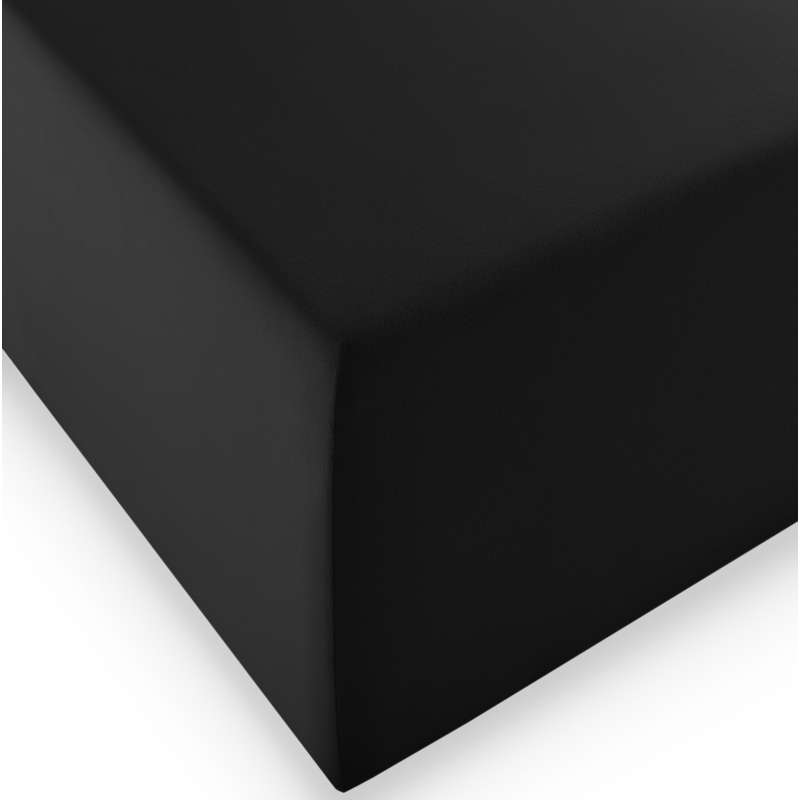 Fleuresse Boxspring- und Wasserbetten Jersey-Spannlaken comfort XL 0941 schwarz, Größe 90x200 cm