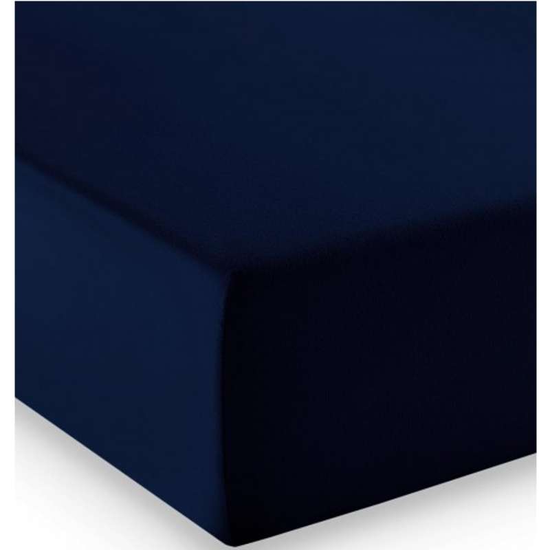 Fleuresse Mako-Jersey-Spannlaken comfort Farbe nachtblau 6061, Größe 100x200 cm