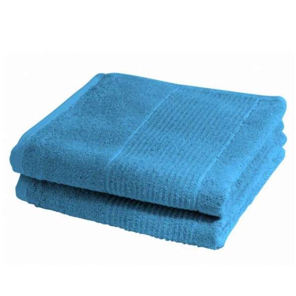 Fleuresse Frottier Handtuch 2-er Set Größe 50x100 cm, Farbe 32 azurblau