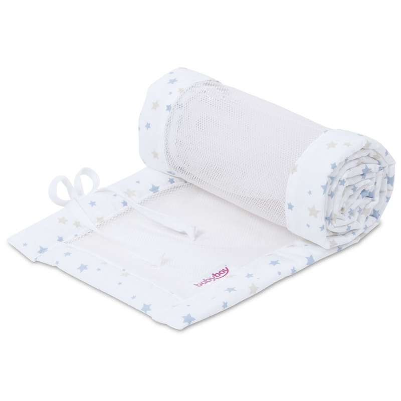 babybay Nestchen Mesh-Piqué passend für Modell Boxspring XXL, weiß Sternemix sand/azurblau