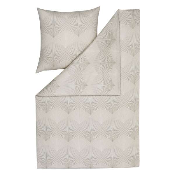 Estella Mako-Interlock-Jersey-Bettwäsche Asra Größe 135x200/80x80 cm 2-teilig, creme