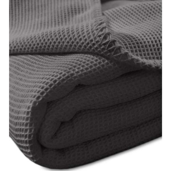 Kneer la Diva Pique Decke Qualität 91 Farbe schiefer Größe 150x210 cm Kuscheldecke