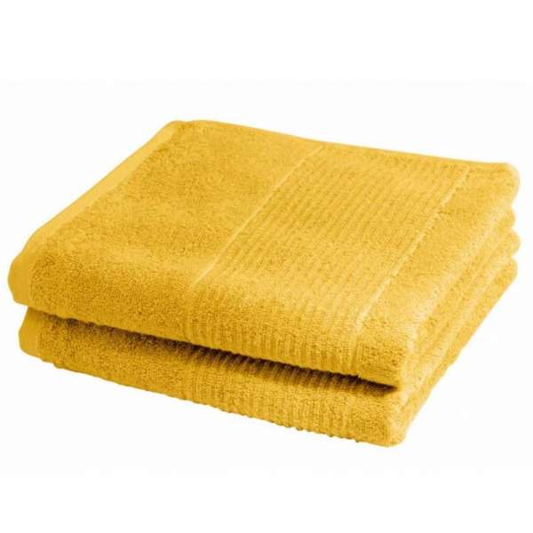Fleuresse Frottier Handtuch 2-er Set Größe 50x100 cm, Farbe 3 gelb