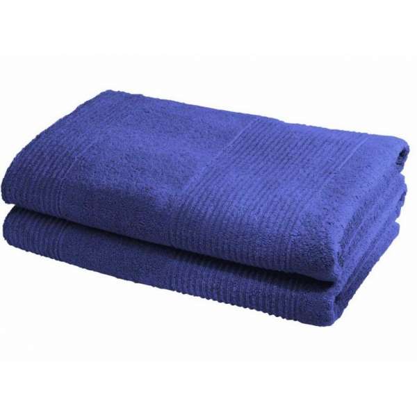 Fleuresse Frottier Duschtuch 2-er Set Größe 70x140 cm, Farbe 12 dunkelblau
