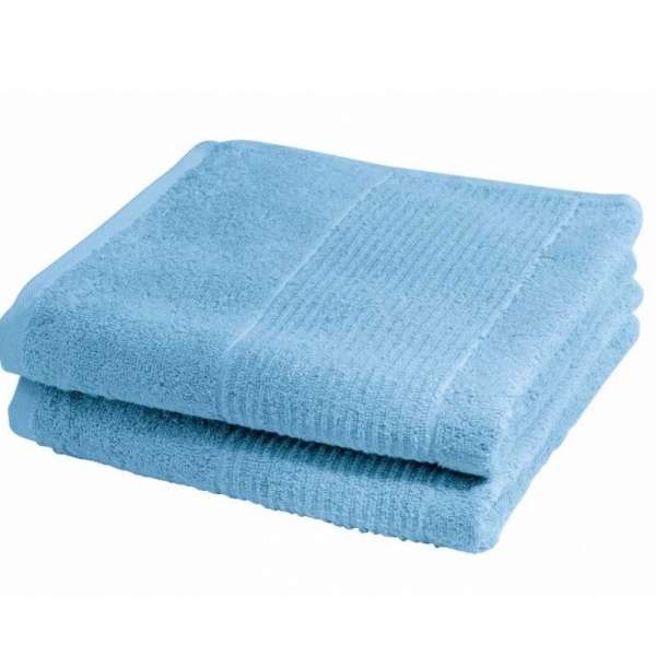 Fleuresse Frottier Handtuch 2-er Set Größe 50x100 cm, Farbe 2 blau