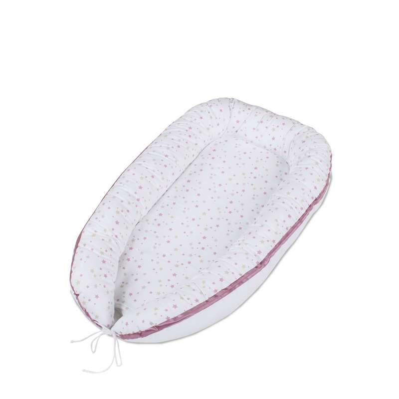 babybay Kuschelnest, weiß Sternemix sand/beere