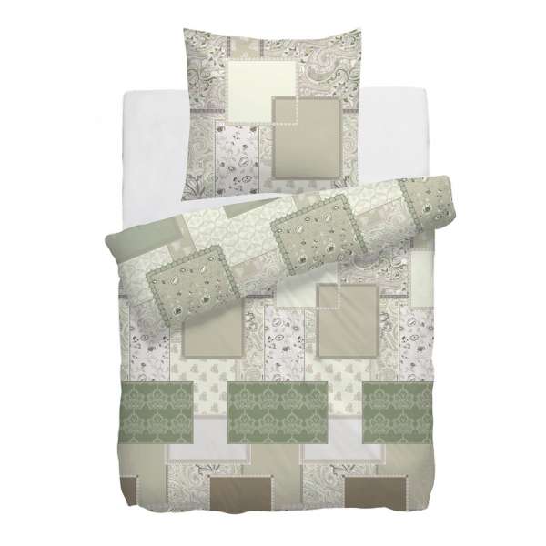 HnL Pure Cotton Bettwäsche Finch 135x200 cm green