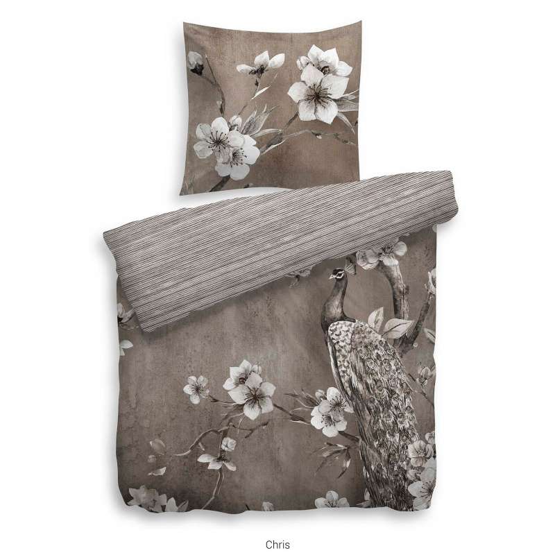 Heckett Lane Pure Cotton Bettwäsche Chris 155x220 cm taupe