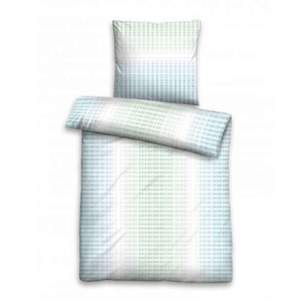 Biberna Mako Satin Bettwäsche Mosaik-Mix 68559 -222 Größe 135x200/80x80 cm ciel