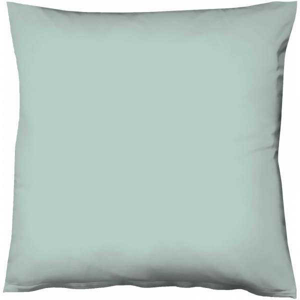 Fleuresse Mako-Satin-Kissenbezug uni colours aqua 6078