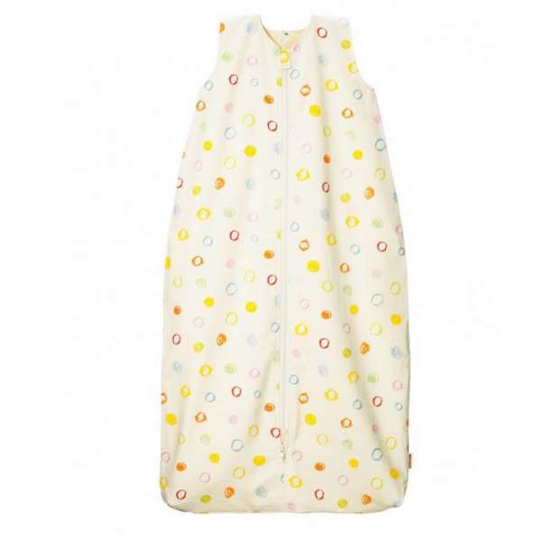 Cotonea Bio-Baumwolle Kinderschlafsack mit Teddyplüschfutter Design Kritzelkreise