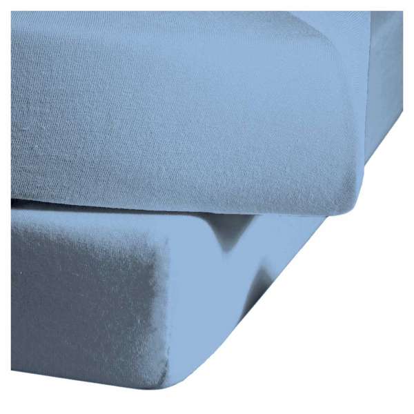 Fleuresse Mako-Satin-Spannlaken colours mittelblau 6031