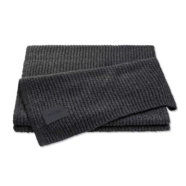 JOOP Wohnplaid Knit Größe 130x180 cm Anthrazit
