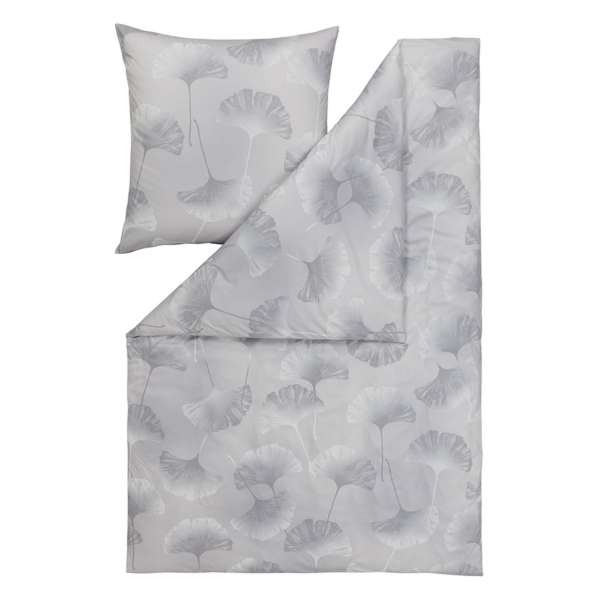 Estella Mako-Interlock-Jersey-Bettwäsche Isabella Größe 135x200/80x80 cm 2-teilig, platin