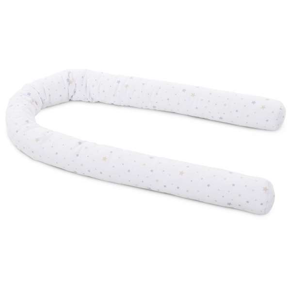 babybay Nestchenschlange Piqué für alle Modelle, weiß Sternemix sand/azurblau