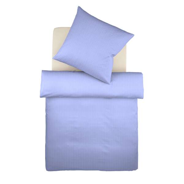 Fleuresse Interlock-Jersey-Bettwäsche Jil mit Nadelzugdesign blau 6555