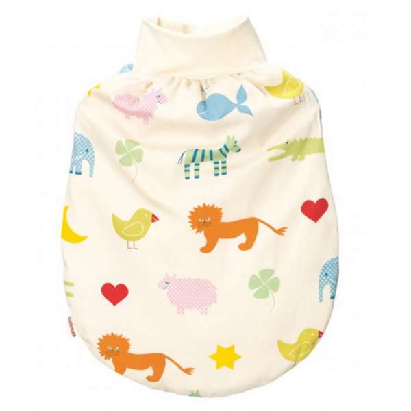 Cotonea Bio-Baumwolle Strampelsack mit Plüschfutter Design Arche Noah